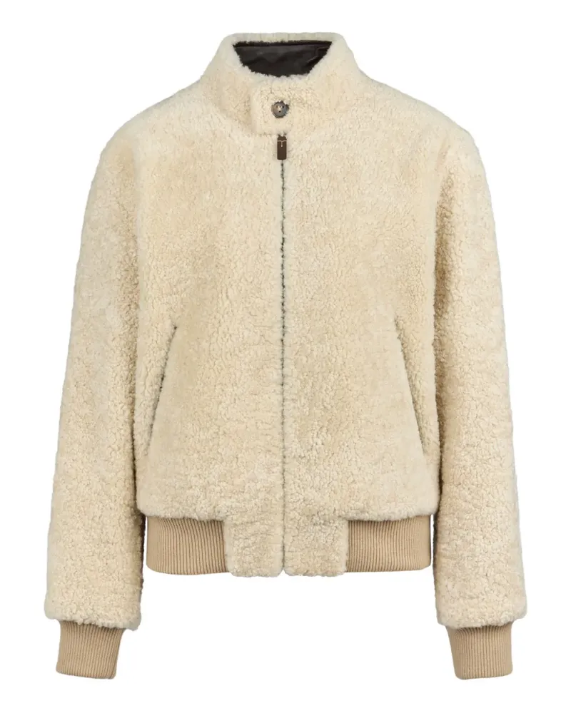 TOD'S Jacke aus Shearling mit Knöpfen - Nude Nude