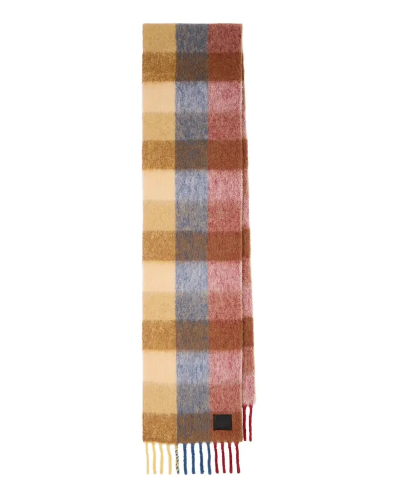 Paul Smith Schal mit gebürstetem Karo - Nude Nude