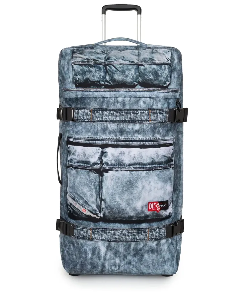 Eastpak x Diesel große Transit'R L Reisetasche in Jeansoptik - Blau Blau