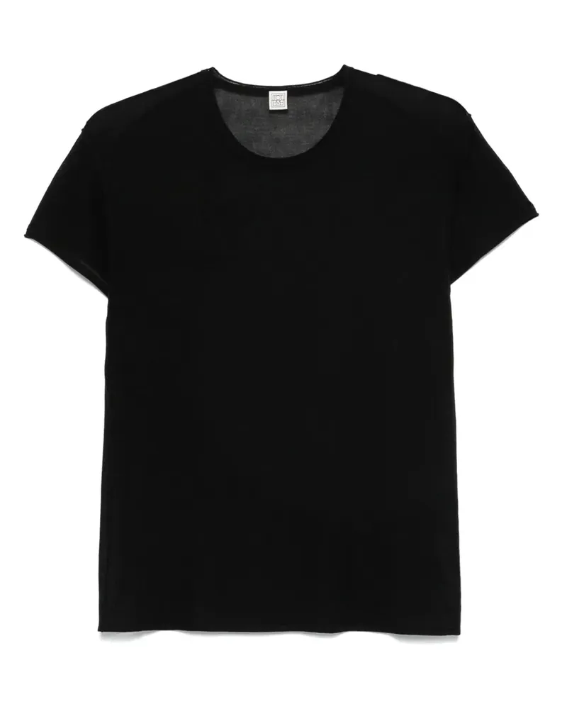 Totême T-Shirt aus Seide - Schwarz Schwarz