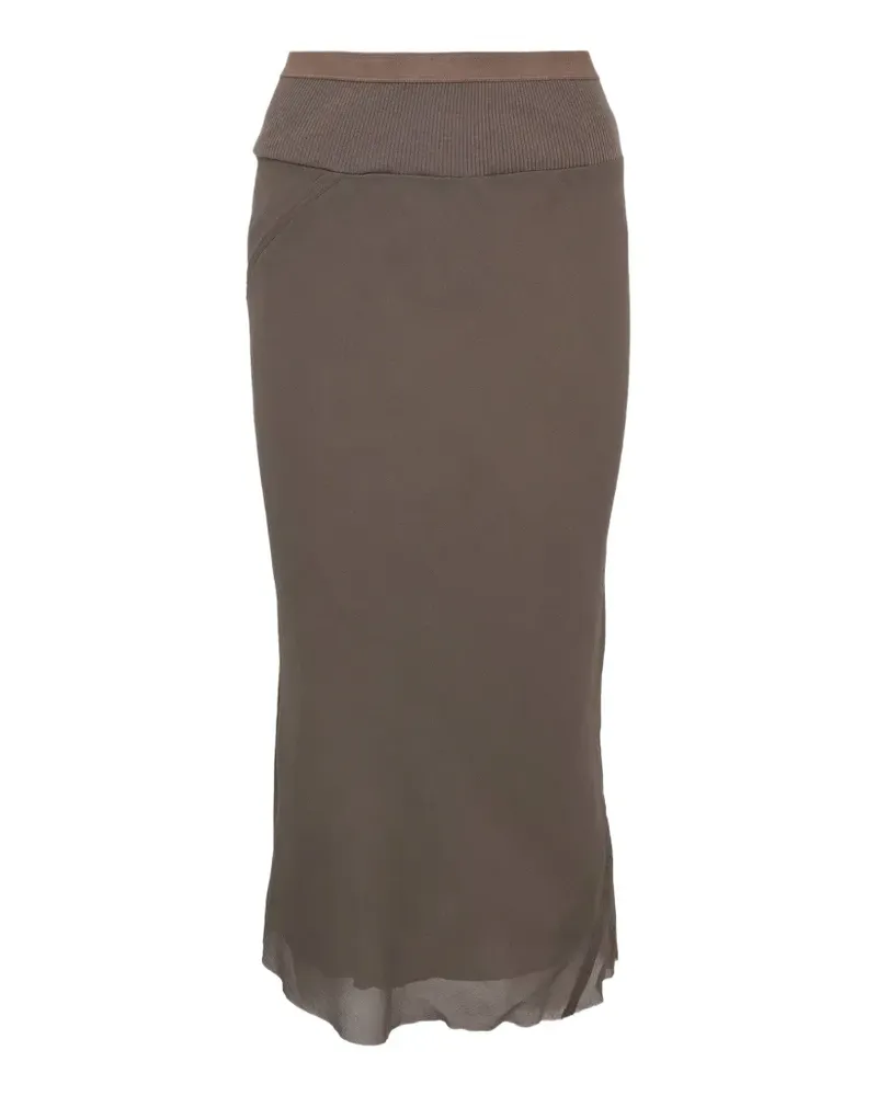 Rick Owens Knee Bias midi skirt - Grau Grau