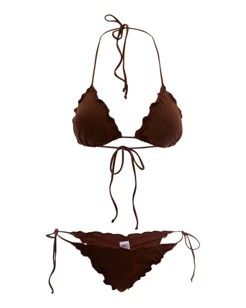 MC2 Saint Barth ruffled-trim bikini - Braun Braun