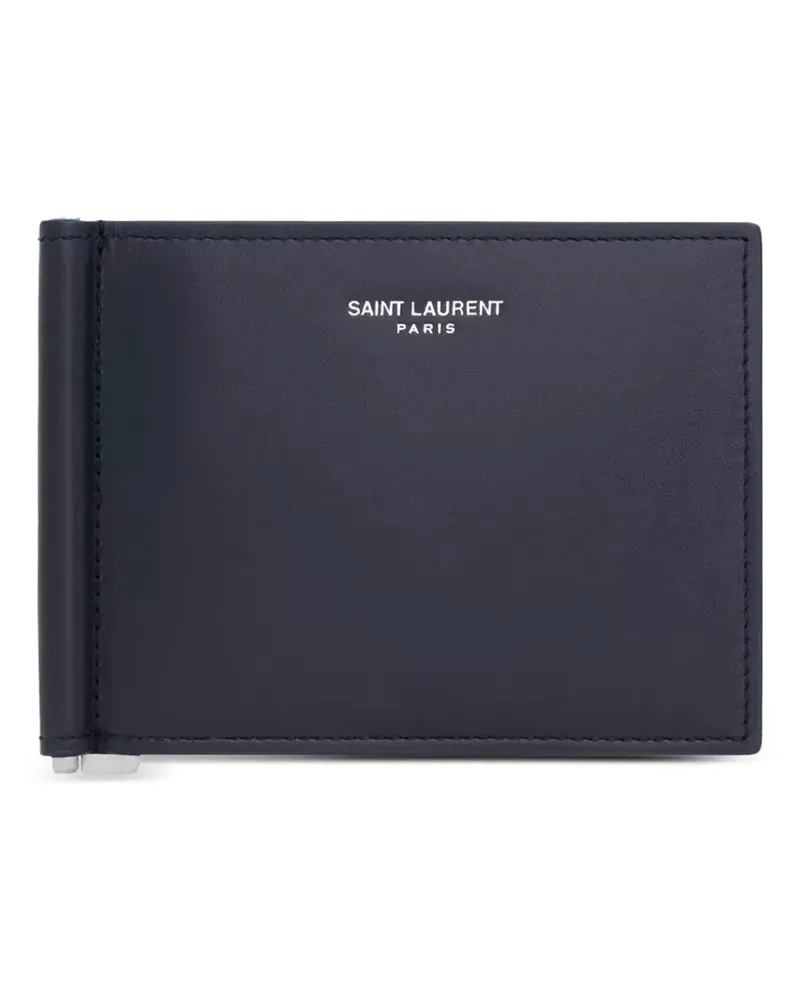Saint Laurent Portemonnaie mit Geldscheinklammer - Blau Blau