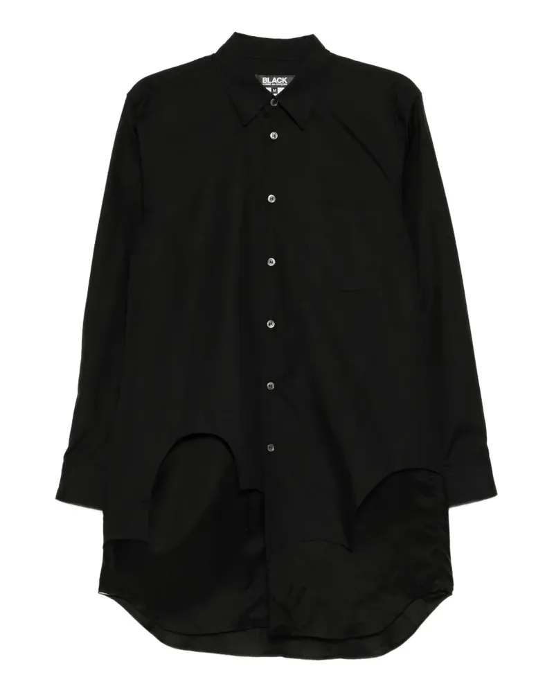 Comme des Garçons Hemd im Layering-Look mit Cut-Out - Schwarz Schwarz