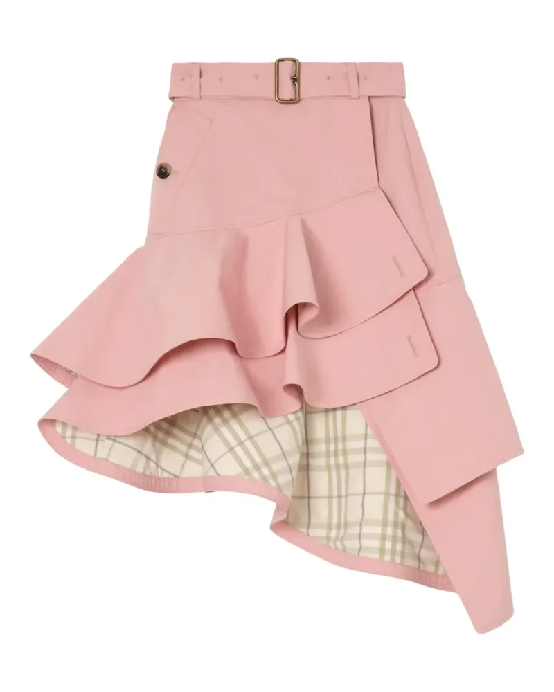 Burberry ruffled gabardine trench skirt - Rosa Rosa