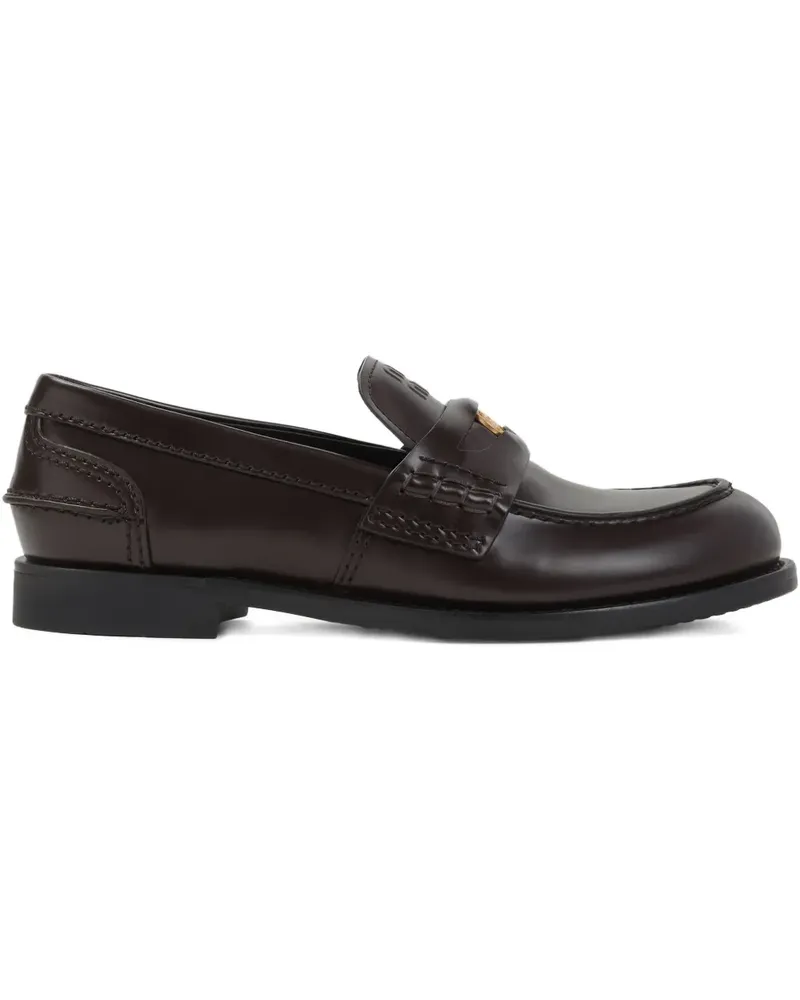 Miu Miu Penny-Loafer aus Leder - Braun Braun