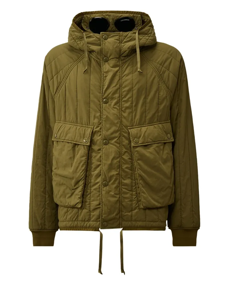 C.P. Company Gesteppte Kapuzenjacke - Grün Grün
