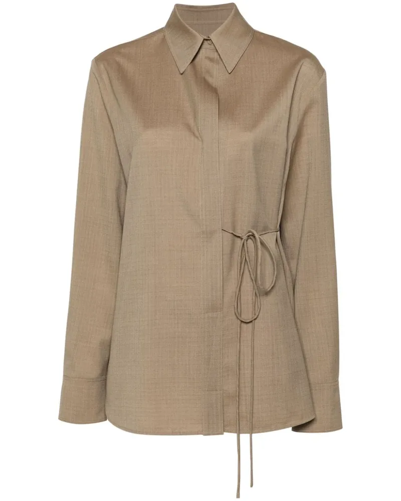 Jil Sander Hemd aus Ripstop - Braun Braun