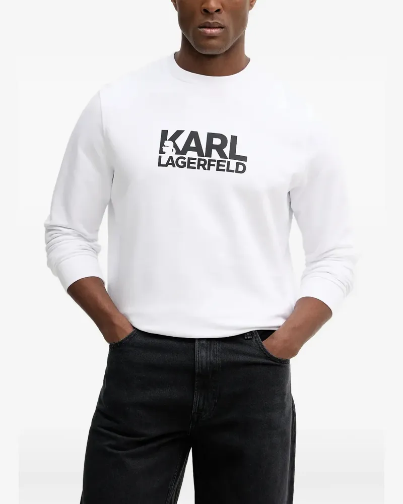 Karl Lagerfeld logo-print crew-neck sweater - Weiß Weiß
