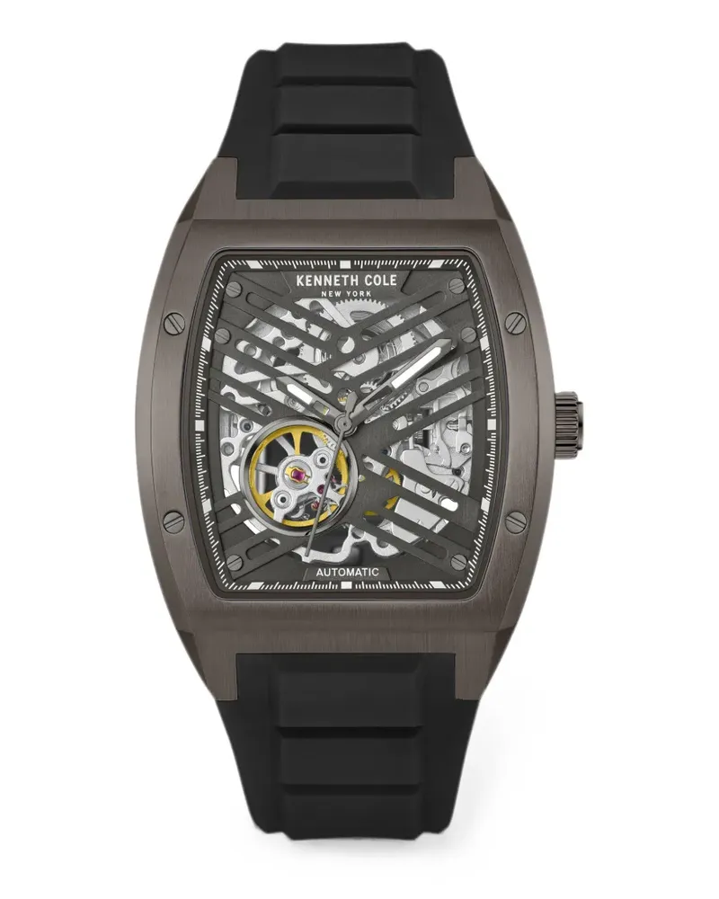Kenneth Cole skeleton tonneau 43mm watch - Grau Grau