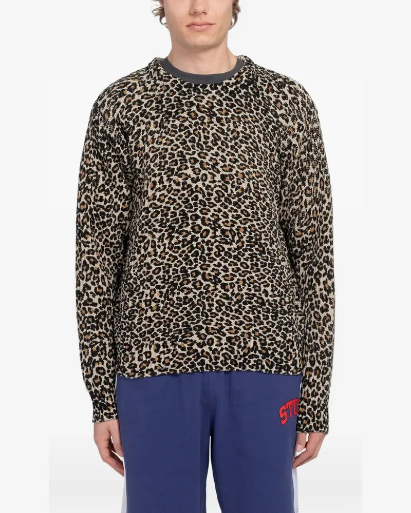 Stüssy leopard-print sweater - Nude Nude