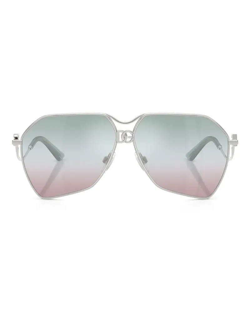 Dolce & Gabbana logo geometric sunglasses - Silber Silber