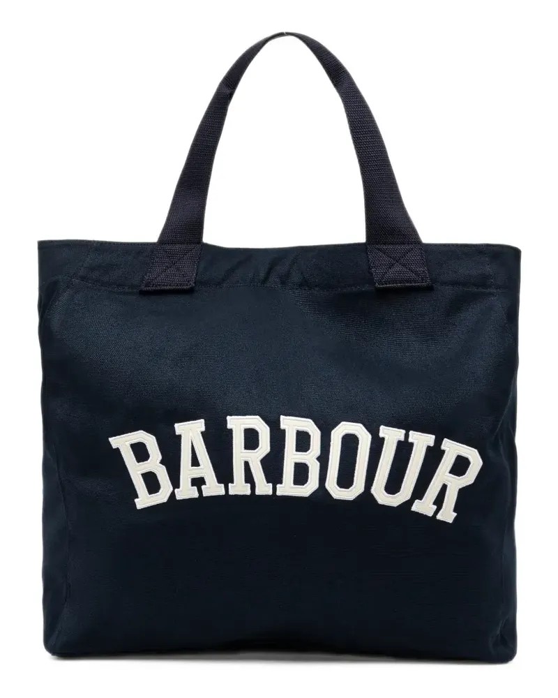 Barbour Tote Bag mit Logo-Applikation - Blau Blau