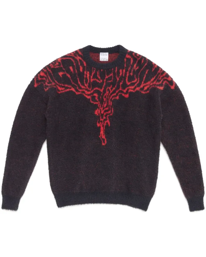 Marcelo Burlon | County of Milan Pullover mit Fluid Wings-Intarsie - Schwarz Schwarz