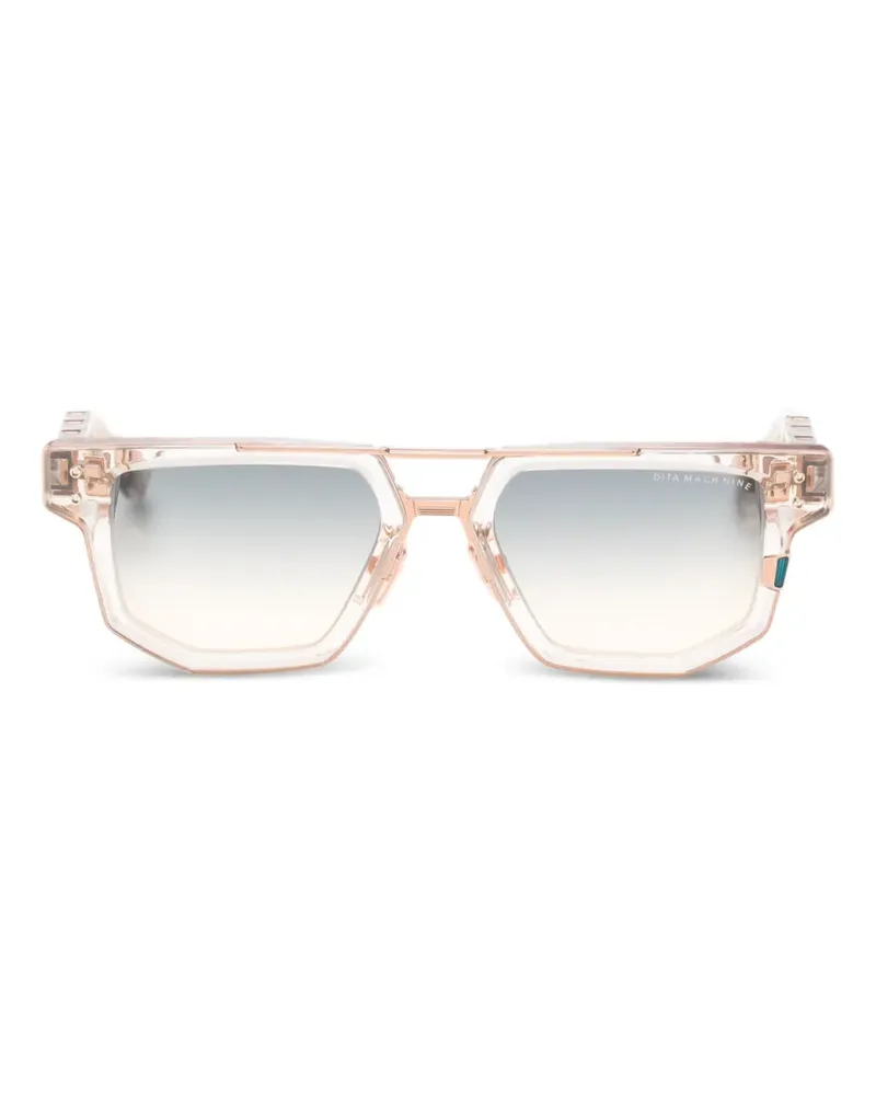 DITA Mach Nine geometric-frame sunglasses - Nude Nude