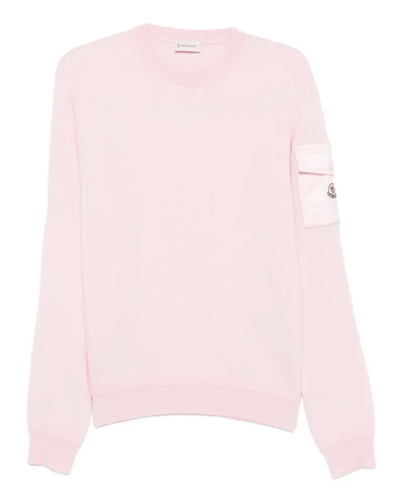 Moncler logo-patch sweater - Rosa Rosa
