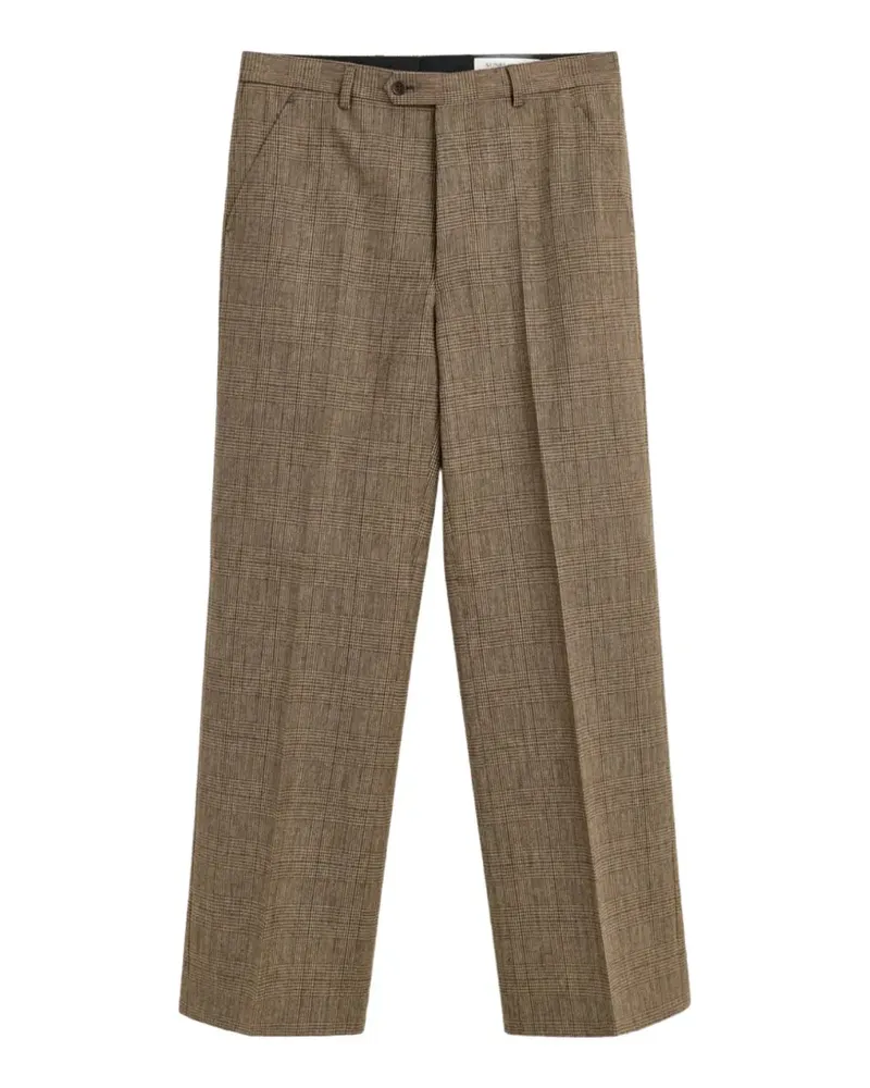 Sunflower bridge wool check trousers - Braun Braun