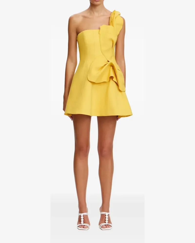 Acler Schulterfreies Drake Kleid mit Rüschen - Gelb Gelb