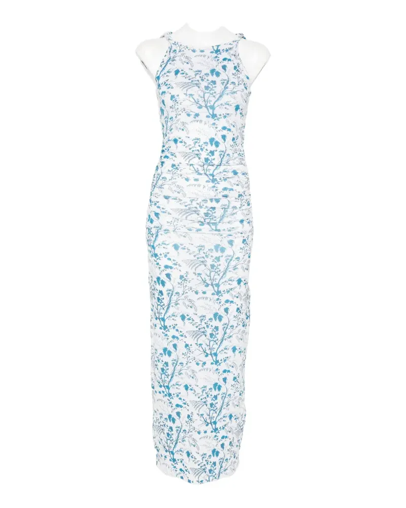 Erdem gathered maxi dress - Weiß Weiß