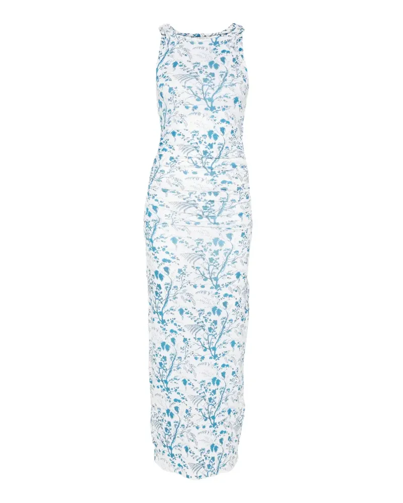 Erdem gathered maxi dress - Weiß Weiß