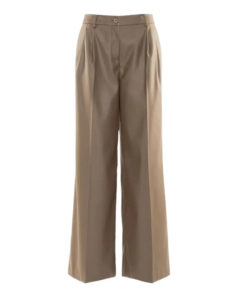 NENETTE Wide-Leg-Hose mit Bundfalten - Nude Nude
