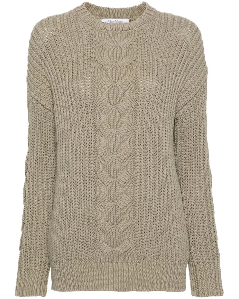 Max Mara Grob gestrickter Pullover - Grün Grün