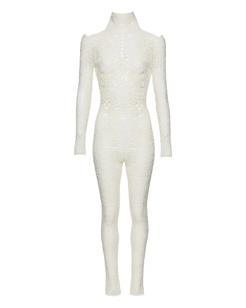 Magda Butrym Koniakow Jumpsuit aus Spitze - Weiß Weiß