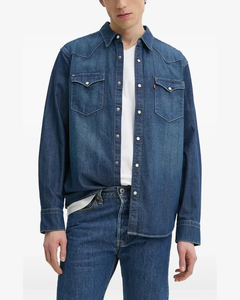 Levi's Hemdjacke mit Logo-Patch - Blau Blau