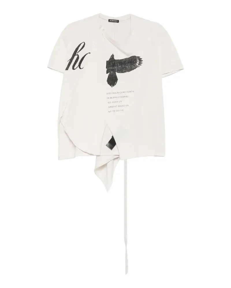 Ann Demeulemeester T-Shirt mit grafischem Print - Nude Nude