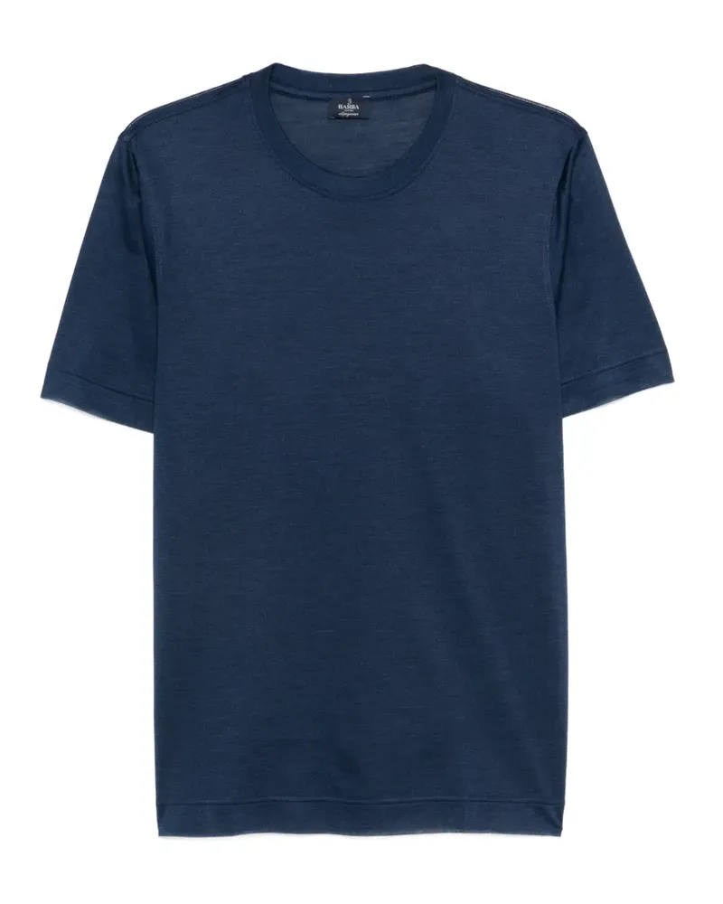 BARBA silk T-shirt - Blau Blau