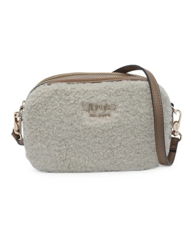 Liu Jo Schultertasche mit Shearling-Effekt - Nude Nude