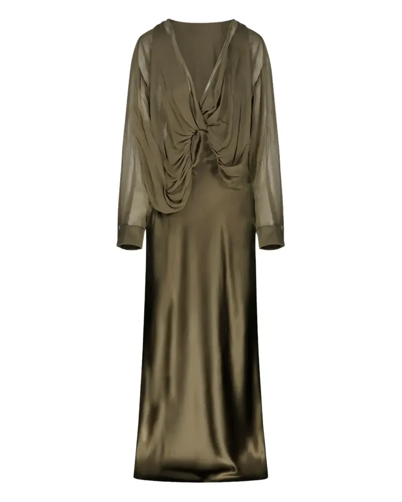 Christopher Esber Drapiertes Maxikleid - Grün Grün