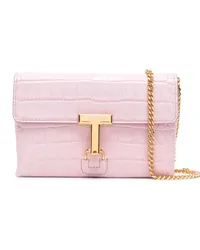 Tom Ford Monarch Clutch aus Leder Rosa