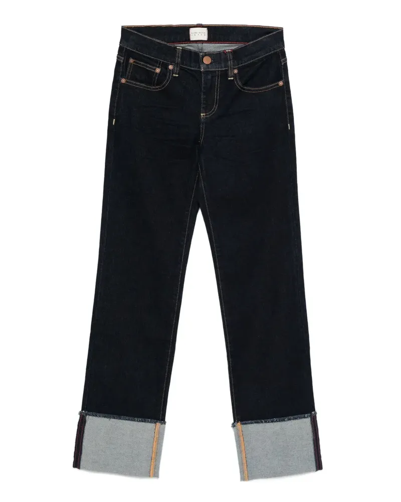 Alice + Olivia Cropped-Jeans mit Umschlag - Blau Blau