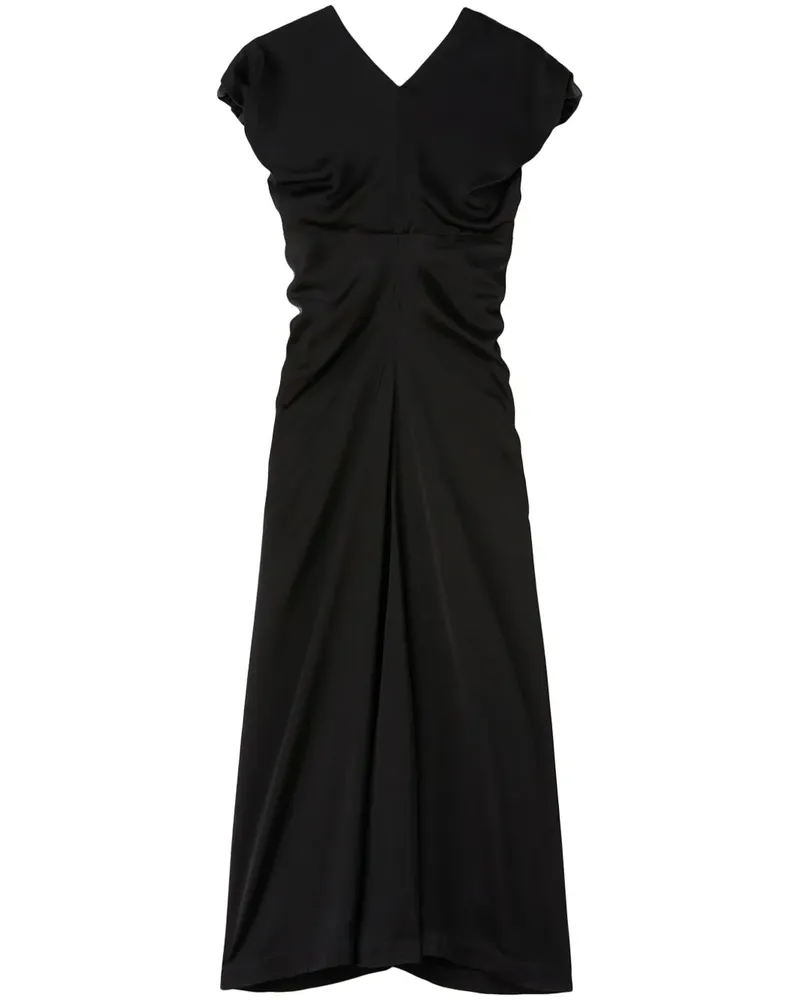 Jil Sander Abendkleid mit Satin-Finish - Schwarz Schwarz