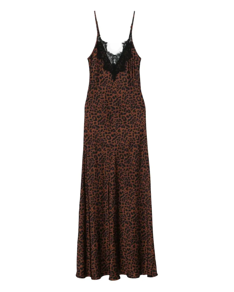 IMPERIAL lace animal-print maxi dress - Braun Braun