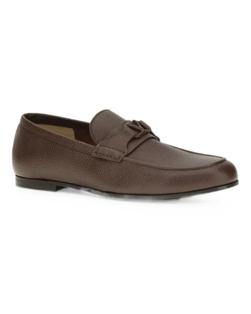Valentino Garavani VLogo Signature leather loafers - Braun Braun
