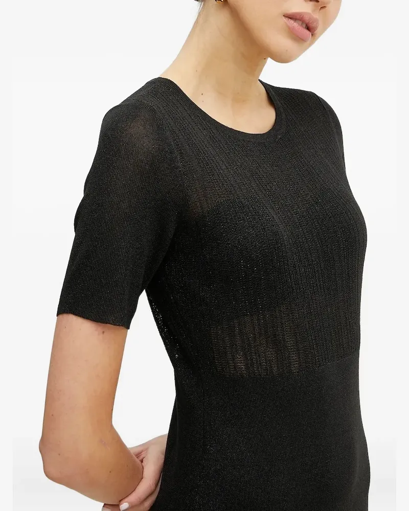 Armani Exchange Kleid mit kurzen Ärmeln - Schwarz Schwarz