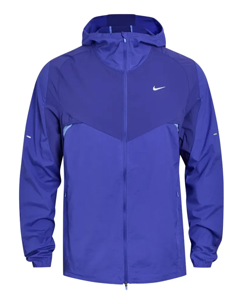 Nike logo-print hooded jacket - Blau Blau