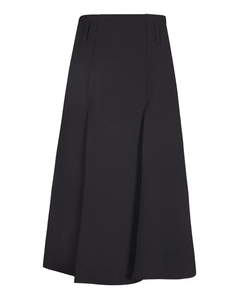 Blanca pleated A-line midi skirt - Schwarz Schwarz