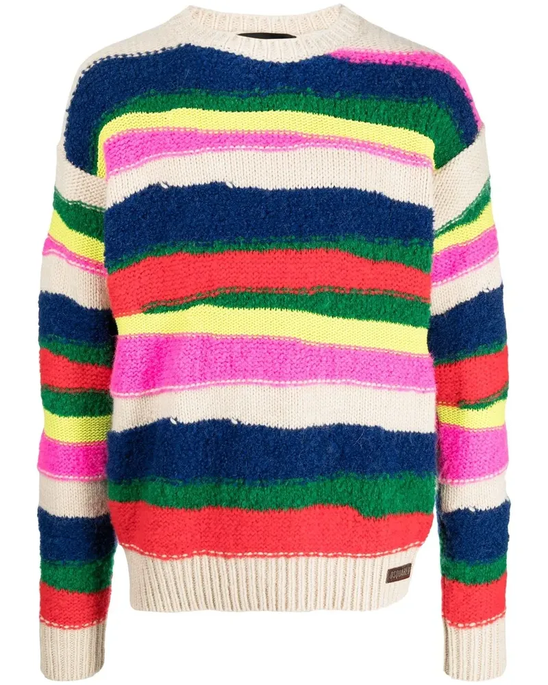 Dsquared2 Gestreifter Pullover - Nude Nude