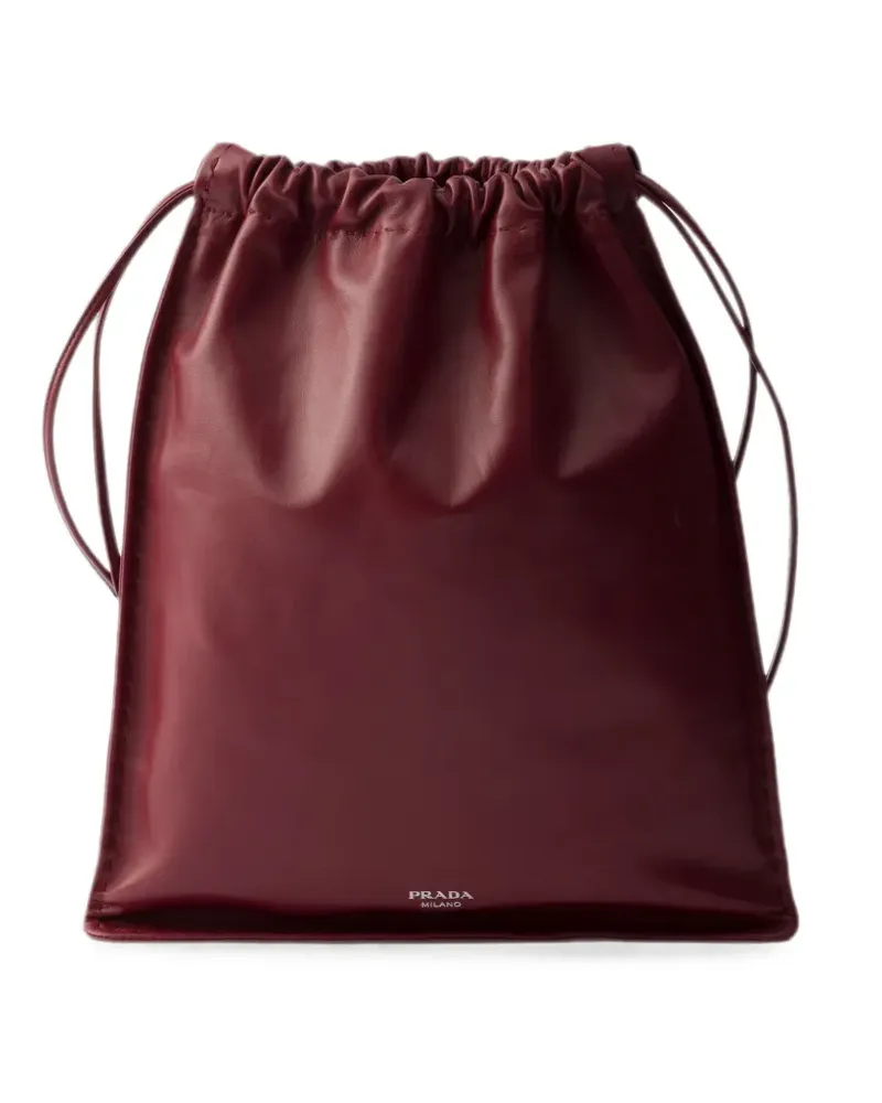 Prada Wish Clutch aus Nappaleder - Rot Rot