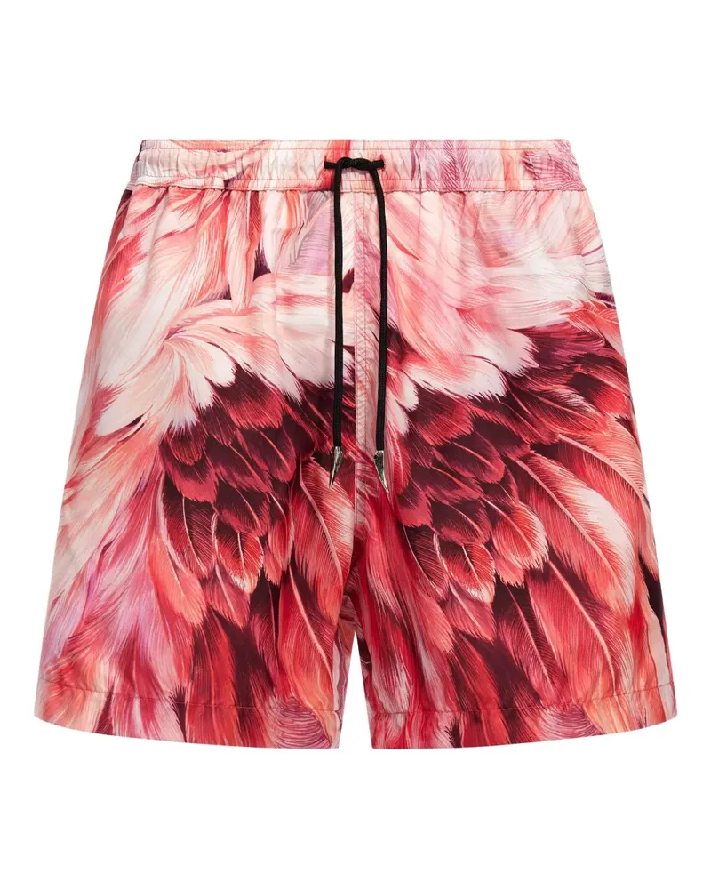 Roberto Cavalli Plumange print swim trunks - Rot Rot