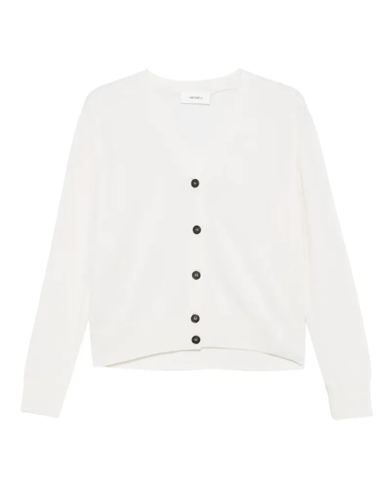 MEIMEIJ Cardigan mit V-Ausschnitt - Weiß Weiß
