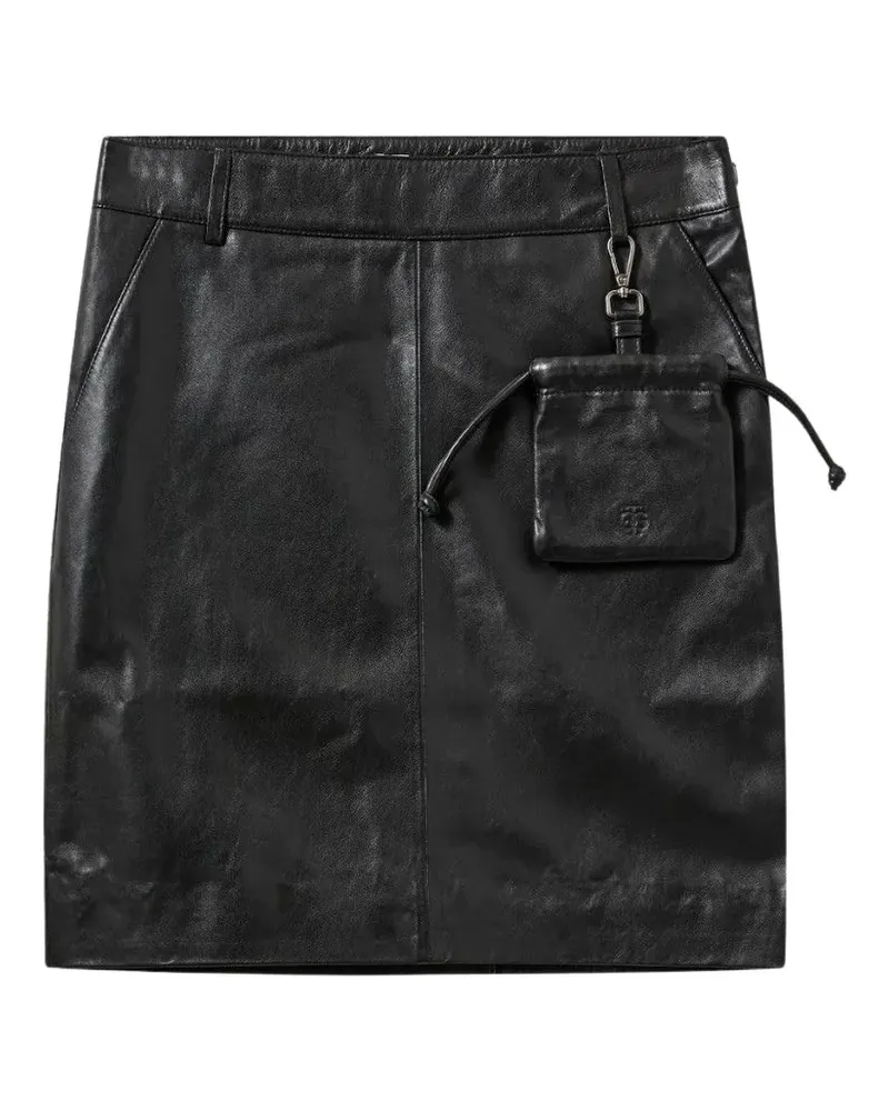 The Garment Soho detachable-pouch lambskin mini skirt - Schwarz Schwarz