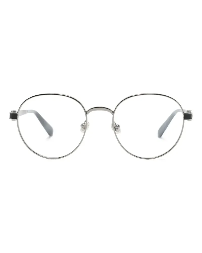 Moncler Brille mit ovalem Gestell - Silber Silber