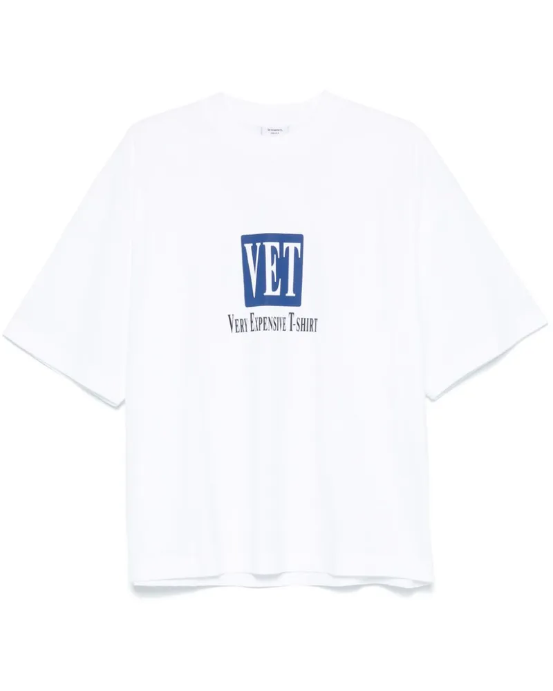 VETEMENTS T-Shirt mit Slogan-Print - Weiß Weiß