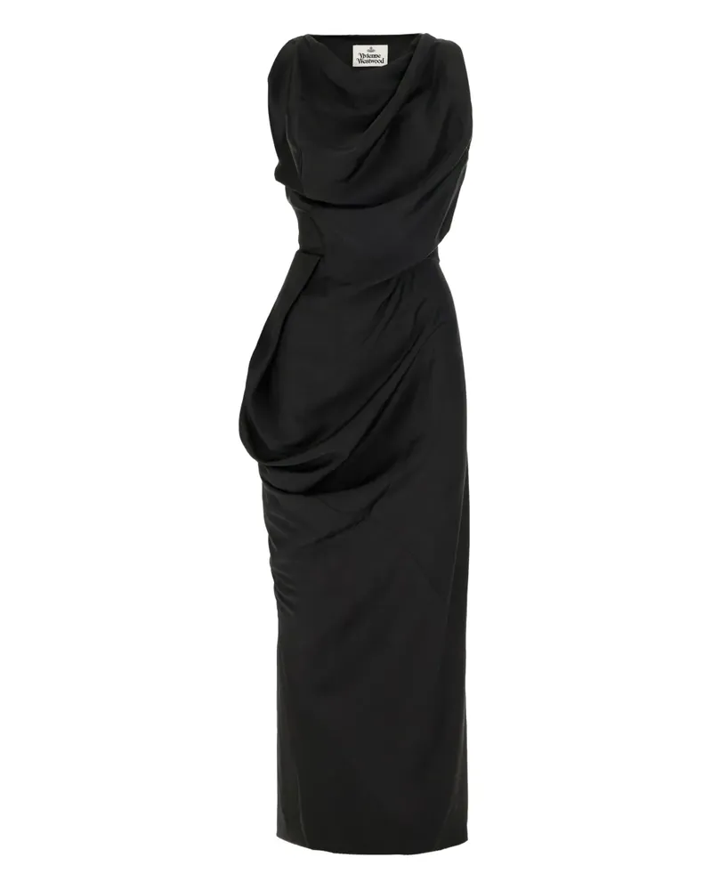 Vivienne Westwood Long Fond draped dress - Schwarz Schwarz