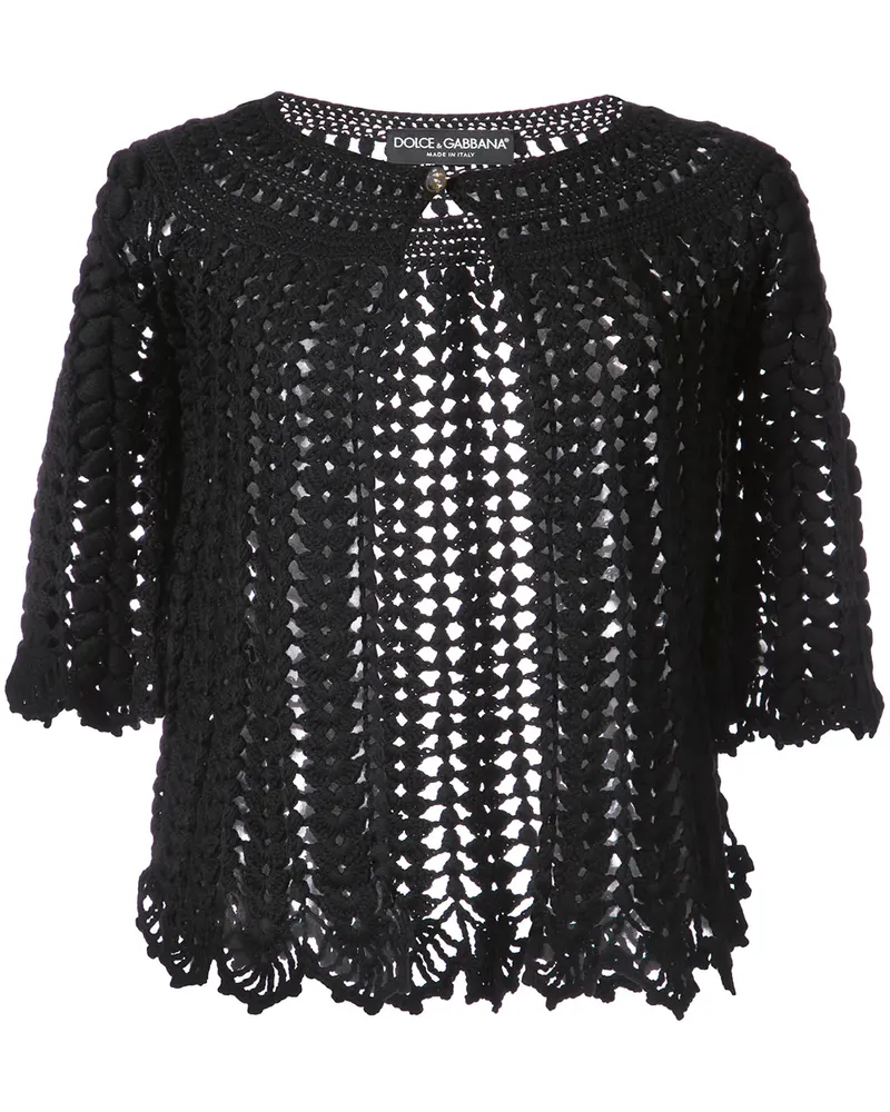 Dolce & Gabbana cropped knit cardigan - Schwarz Schwarz