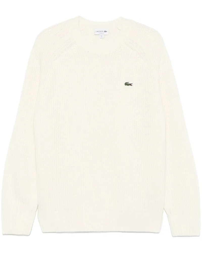 Lacoste Pullover mit Logo-Stickerei - Weiß Weiß